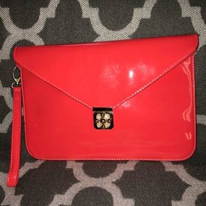 Hot pink clutch